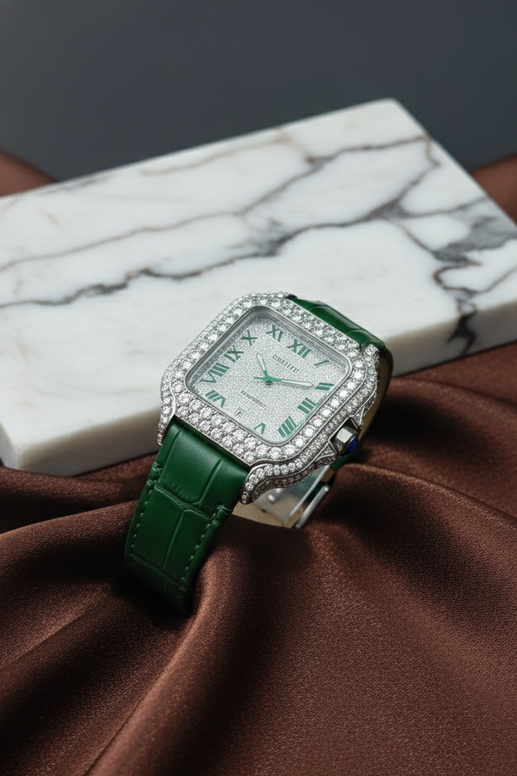 Cartier Santos Diamond Watch